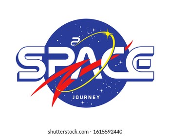 A Space Journey slogan t shirt print design