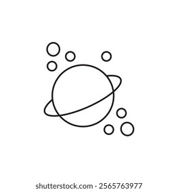 Space junk icon line art vector