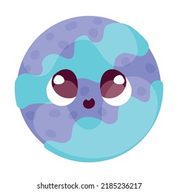 Space Kawaii Planet Cute Isolated Icon