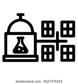 Space laboratory icon on white background vector
Vector space icon