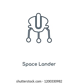 Space Lander concept line icon. Linear Space Lander concept outline symbol design. This simple element illustration can be used for web and mobile UI/UX.