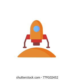 space lander icon flat