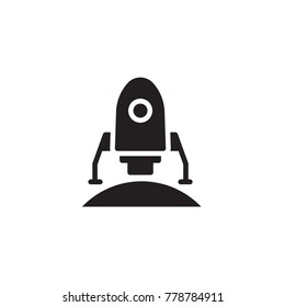 space lander icon glyph