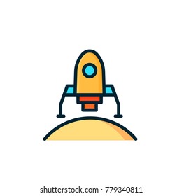 space lander icon modern style