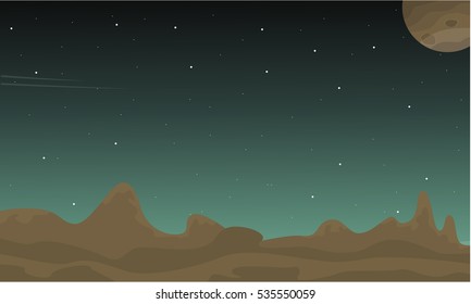 Space landscape with stars collection