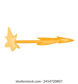 Vector de dibujos animados de iconos de impacto láser espacial. Disparo de perno. Ficción de juego