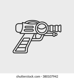 Space Laser Ray Gun. Gun toy icon