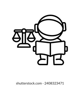 Space Law Symbol in Vektorgrafik. Illustration