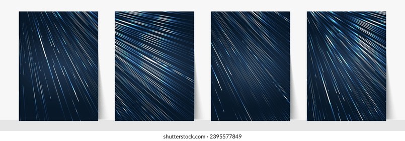Space light cover design vector set