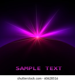Space light flare vector background.