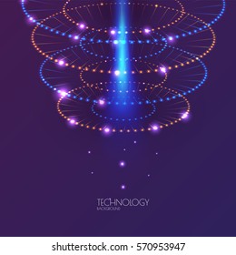 Space light rings. Technology abstract background. Business presentation concept.