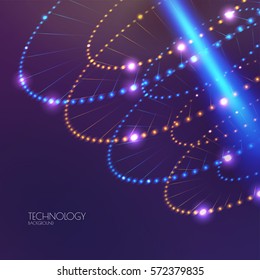 Space light rings. Technology abstract background. Business presentation concept.