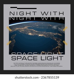space light vector illustration.   Night background. Full phases poster. Idea for business visit cards. Print for t -shirt. Typography digital vector. Outer space design