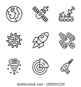 Space Line Icons Pack 