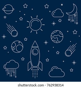space in line style