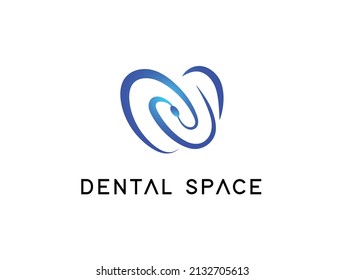 space logo, dental logo, health logo for company, space logo with dental