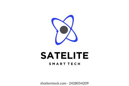 space logo design satelite signal network