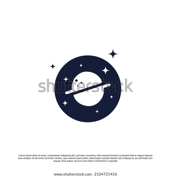 space logo design. Saturn planet logo for your\
brand or business