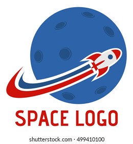 Space logo design template