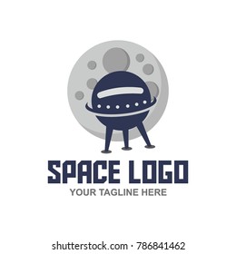 Space Logo Design Vector