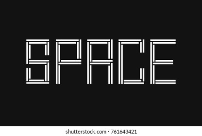 Space logo, lettering style