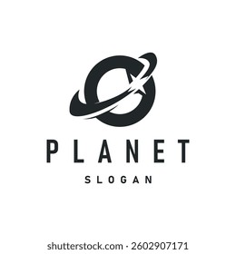 Space logo modern design planet template illustration simple circle inspiration model