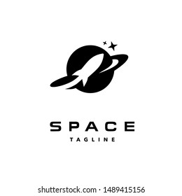 Space Logo Rocket Planet Symbol