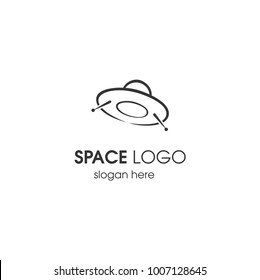 Space logo with UFO