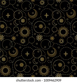 Space Luxury Seamless Pattern