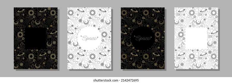 Space Luxury Templates set with text place