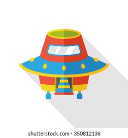 Space machine robot flat icon