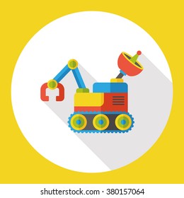 Space machine robot flat icon