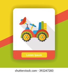 Space machine robot flat icon