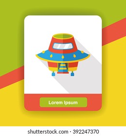 Space machine robot flat icon