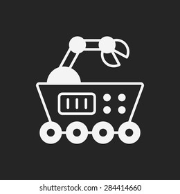 Space machine robot icon