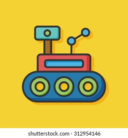 Space machine robot icon