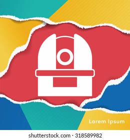 Space machine robot icon