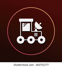 Space machine robot icon