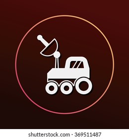 Space machine robot icon