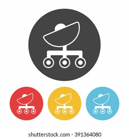 Space machine robot icon