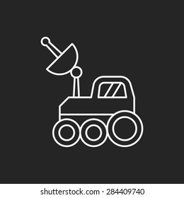 Space machine robot line icon