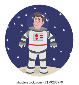 space man astronaut man in moon starship