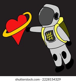 space man cartoon character illustration