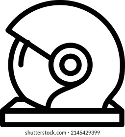 space man helmet Vector illustration on a transparent background.Premium quality symbols.Stroke vector       icon for concept and graphic design.