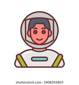 Icono de Space Man en vector. Ilustración
