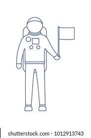 Space man minimal vector with flag