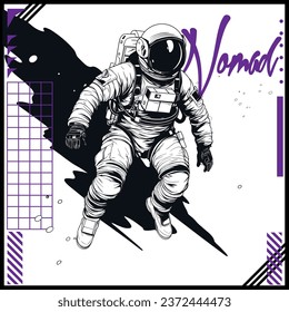 Space Man Nomad, astronaut space splat 