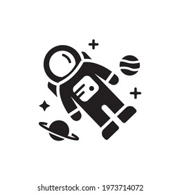 Space man solid icon. Space symbol EPS 10 file