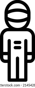 space man Vector illustration on a transparent background.Premium quality symbols.Stroke vector       icon for concept and graphic design.
