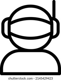 space man Vector illustration on a transparent background.Premium quality symbols.Stroke vector       icon for concept and graphic design.